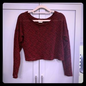 Black and red crop top